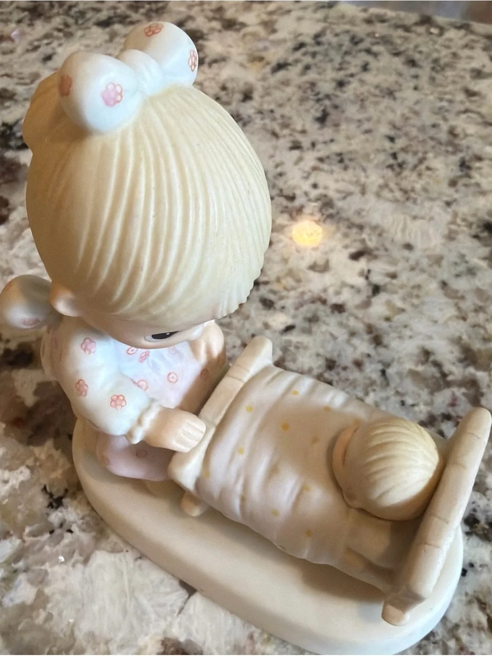 Precious Moments Girl Rocking Cradle The Hand That Rocks The Future 1979 E-3108